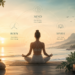 Abstract sage-toned illustration representing mind body spirit balance
